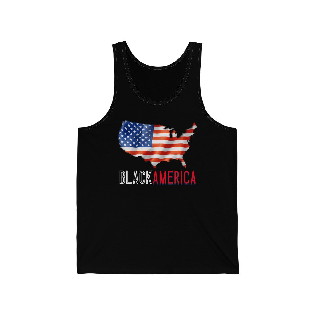 Black American Tank Top