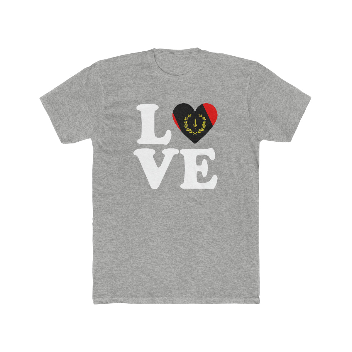 Black American Heritage Love Pride Tee - Heather Grey