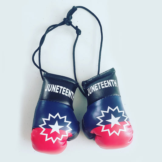 Juneteenth Flag Hanging Mini Boxing Gloves