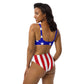 USA Flag High-Waisted Bikini Set