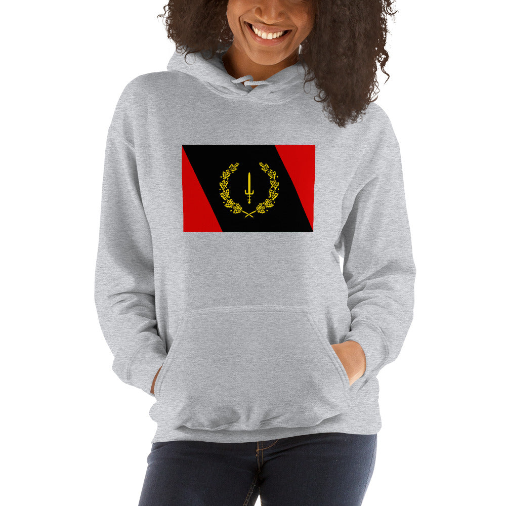 Black American Heritage Flag Women's Hoodie - Sports Gray