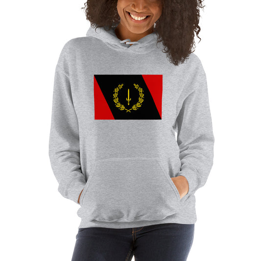 Black American Heritage Flag Women's Hoodie - Sports Gray
